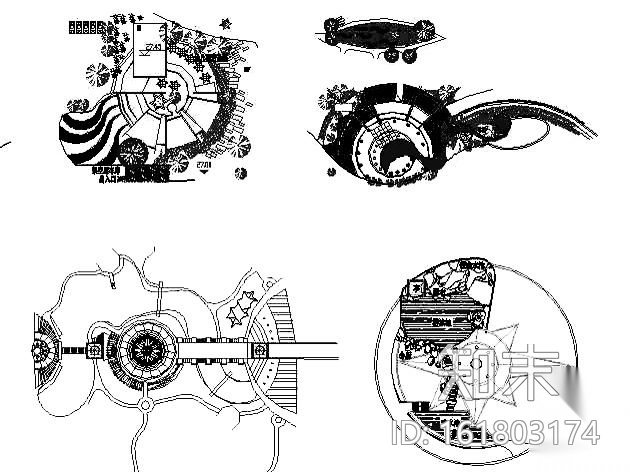 常用的景观设计图案cad施工图下载【ID:161803174】