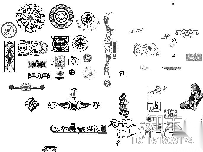常用的景观设计图案cad施工图下载【ID:161803174】