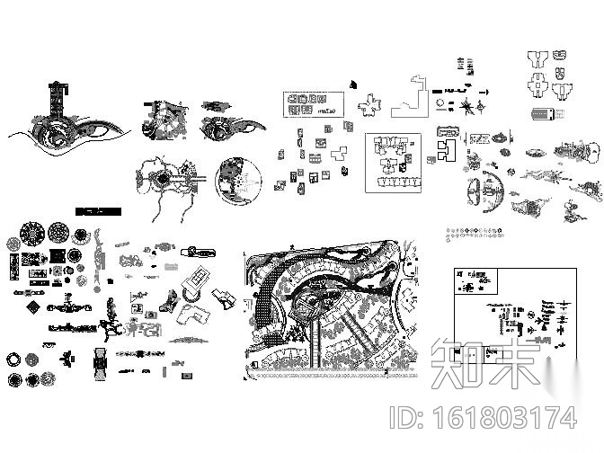 常用的景观设计图案cad施工图下载【ID:161803174】