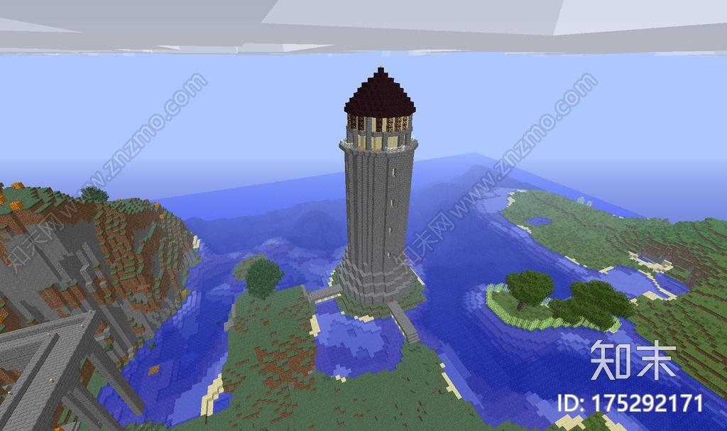 在minecraft中创建的灯塔3d打印模型下载【ID:175292171】