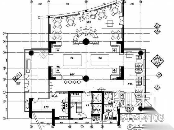 [佛山]高档社区核心居住区售楼处设计装修图cad施工图下载【ID:161744103】