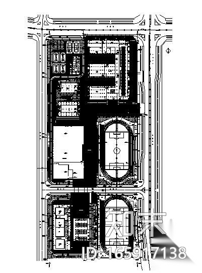 [深圳]某校园景观工程施工图全套cad施工图下载【ID:165917138】