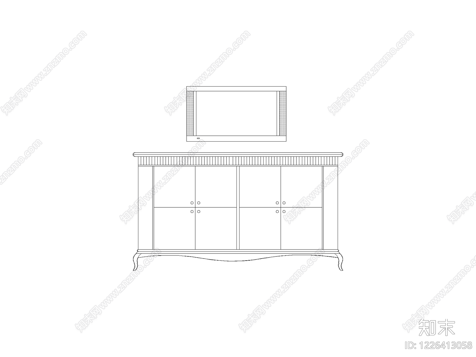 柜子平立面cad施工图下载【ID:1226413058】