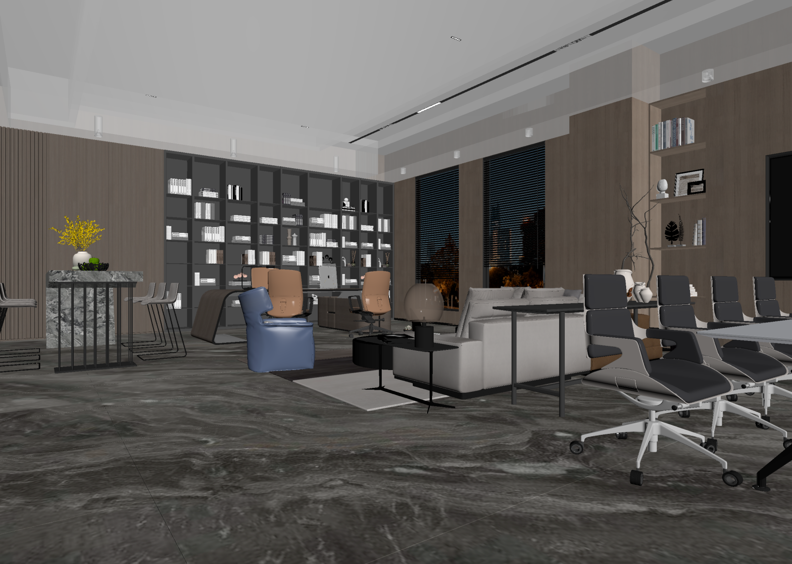 意式办公大厅3D模型下载【ID:1214703129】