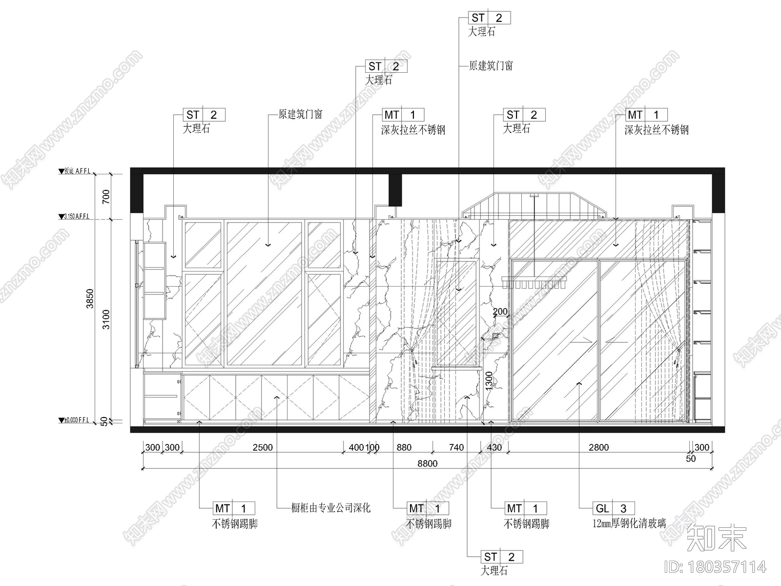 [佛山]800㎡四层五居别墅样板房装修施工图施工图下载【ID:180357114】