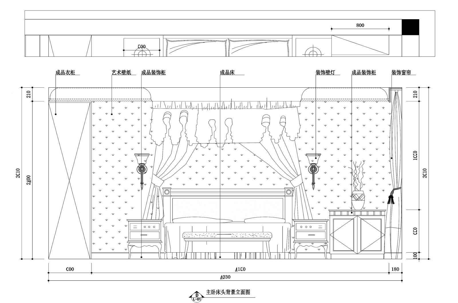 100㎡混搭风格三居室私人住宅装修施工图cad施工图下载【ID:160104126】