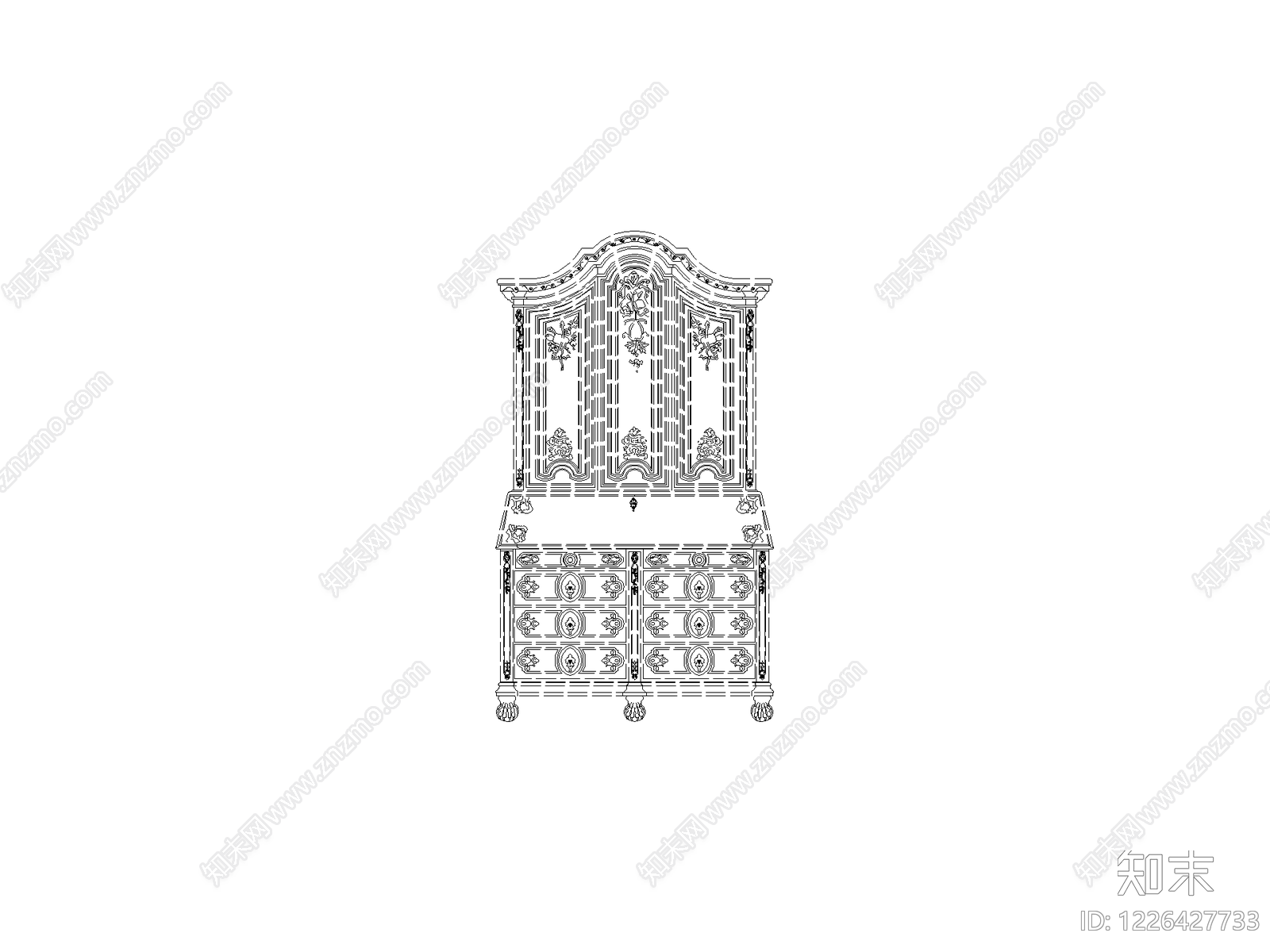 柜子cad施工图下载【ID:1226427733】