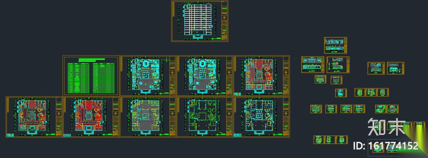 浙江方泰电器有限公司办公室施工图（附11张效果图）cad施工图下载【ID:161774152】