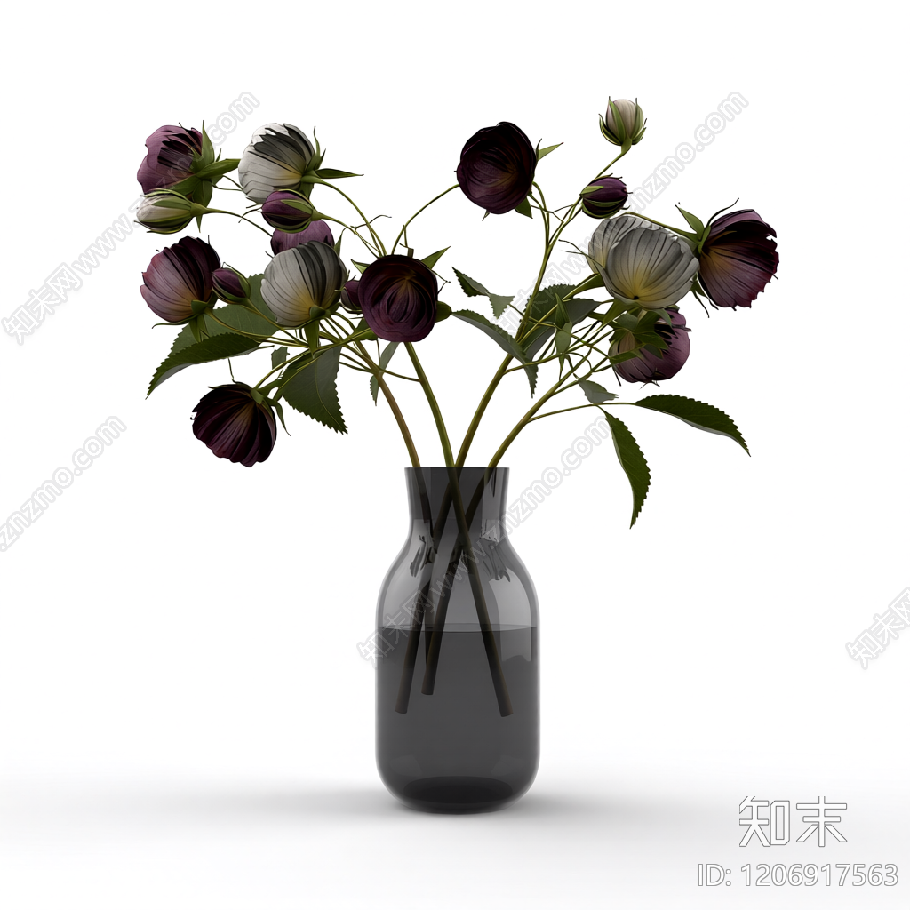 花瓶插花装饰3D模型下载【ID:1206917563】