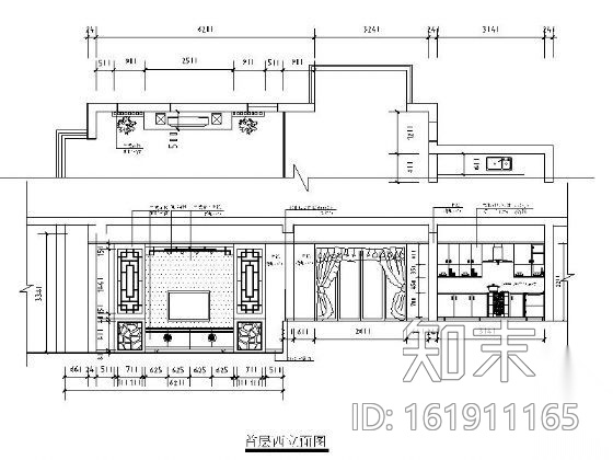 双层别墅中式风格装修图(含效果)cad施工图下载【ID:161911165】