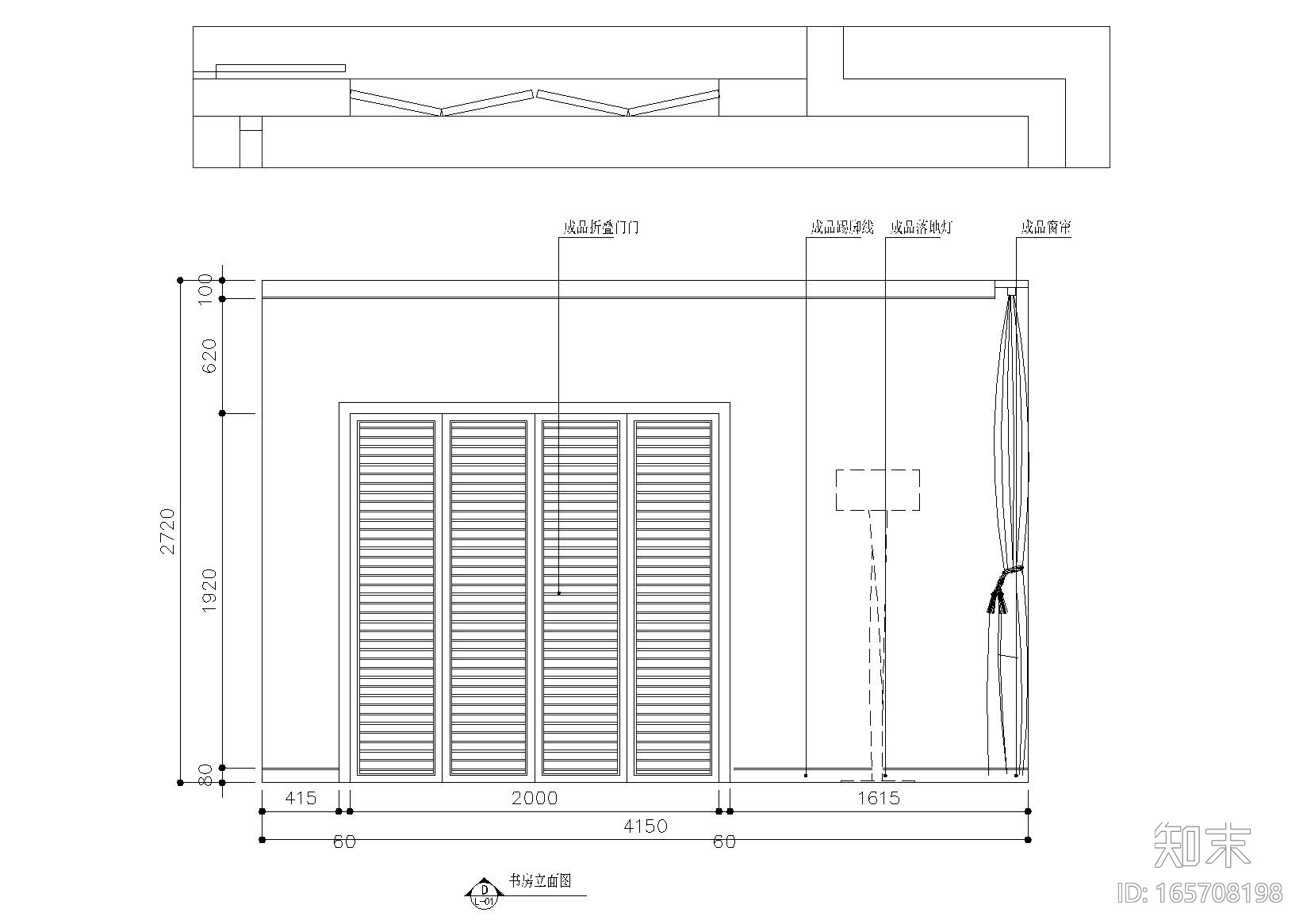 [江苏]苏州朗诗国际样板间全套CAD施工图cad施工图下载【ID:165708198】