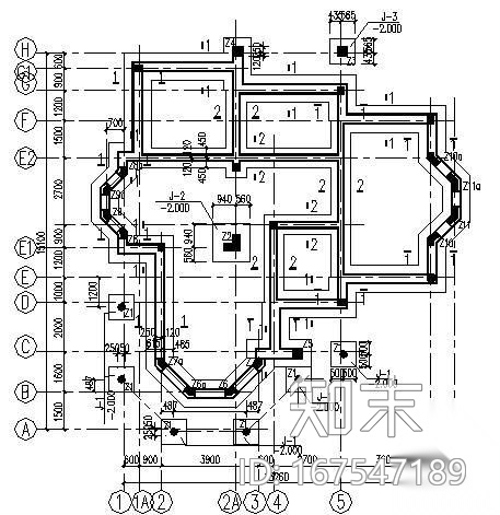 某两层砖混结构别墅图纸施工图下载【ID:167547189】