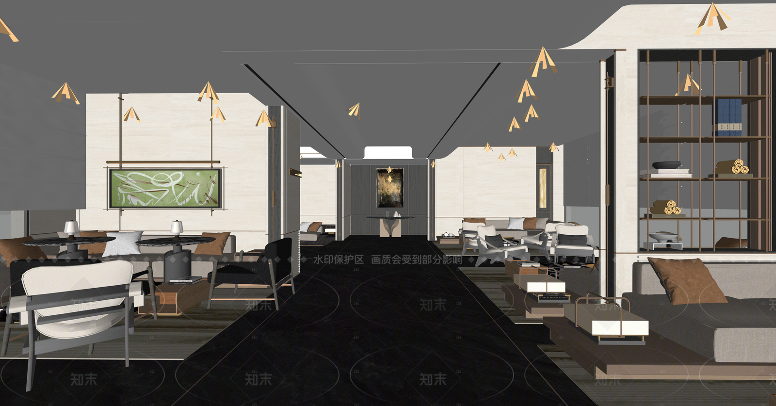 现代售楼处SU模型下载【ID:1215962289】