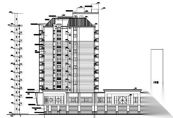 某十一层住宅楼建筑方案图cad施工图下载【ID:149851131】