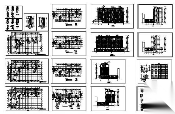 某十一层住宅楼建筑方案图cad施工图下载【ID:149851131】