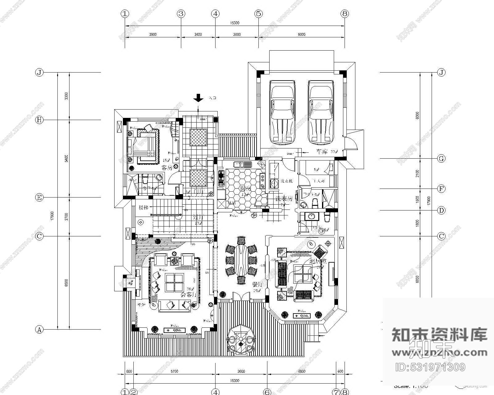 施工图湖南某花园别墅装修施工图施工图下载【ID:531971309】