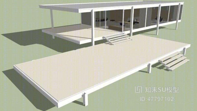 独栋别墅SU模型下载【ID:47797102】