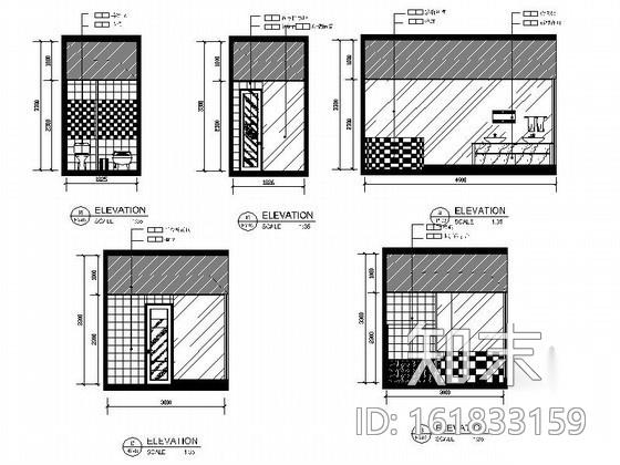 时尚酒店客房及桑拿部室内装修图cad施工图下载【ID:161833159】