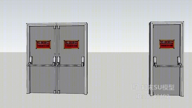 防火门SU模型下载【ID:217810347】