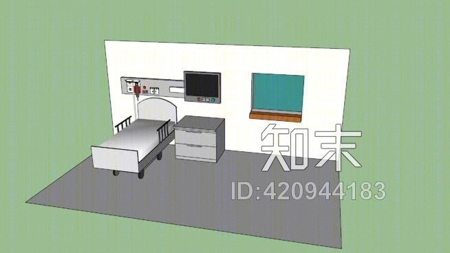 医院病房SU模型下载【ID:420944183】