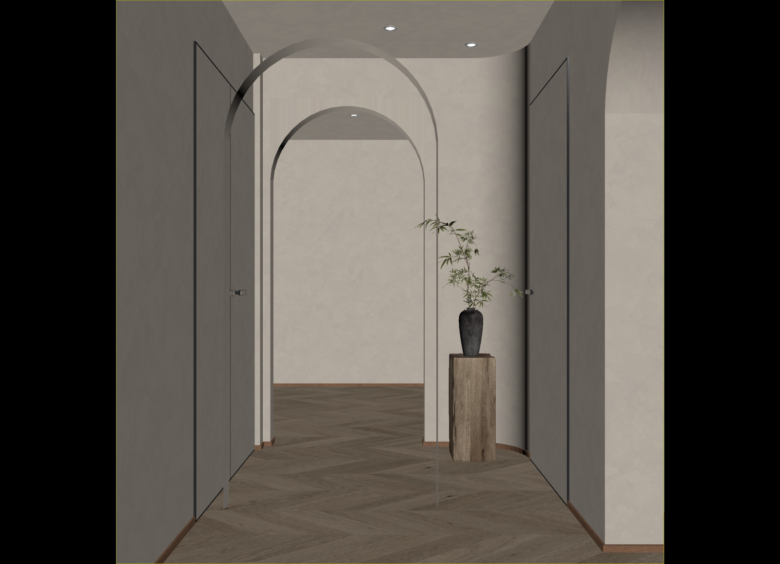侘寂玄关3D模型下载【ID:1215168719】