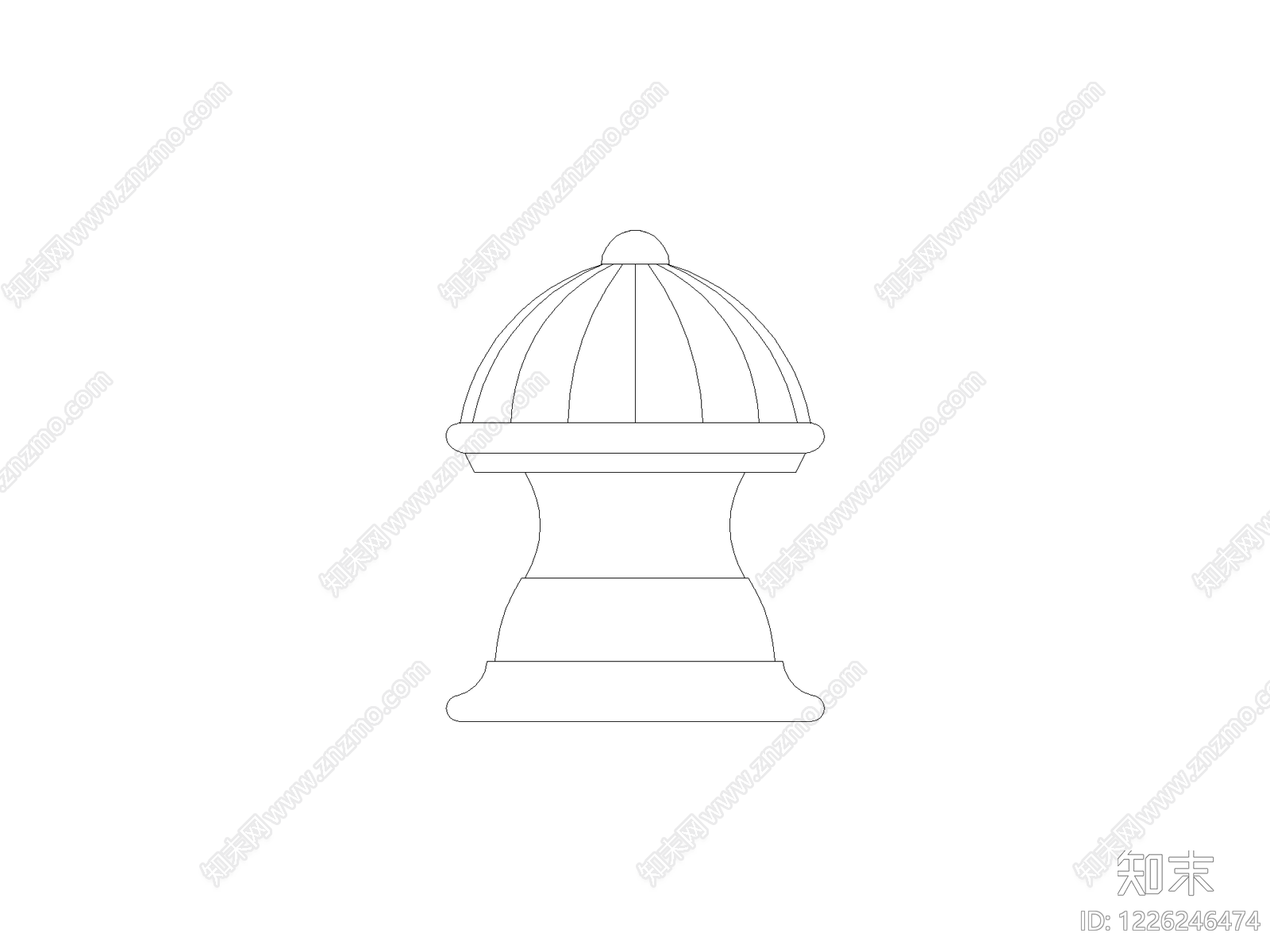 现代摆件CAD图纸