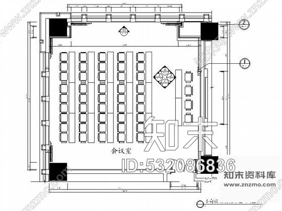 施工图某大厦73平方小会议室装修图含效果cad施工图下载【ID:532086836】