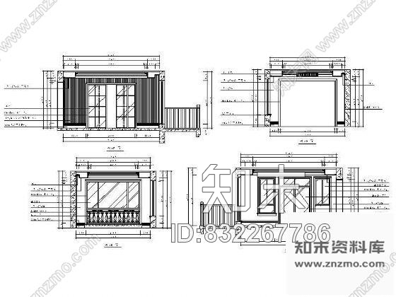 图块/节点别墅餐厅立面设计图cad施工图下载【ID:832267786】