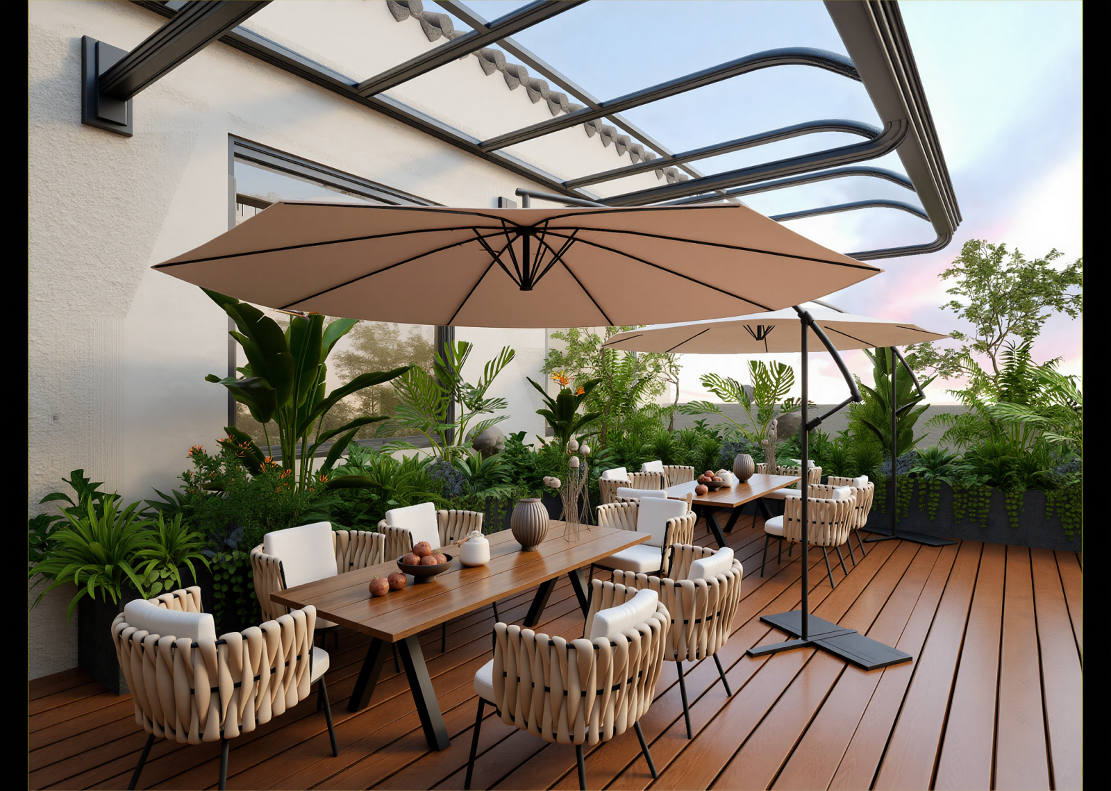 现代屋顶花园3D模型下载【ID:1215135739】