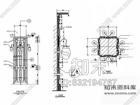 图块/节点酒吧欧式方柱详图cad施工图下载【ID:832194767】