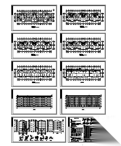 某六层住宅楼建筑方案图cad施工图下载【ID:149851180】