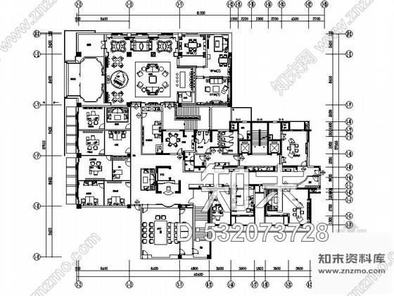 施工图浙江某住宅小区售楼处室内装修施工图cad施工图下载【ID:532073728】