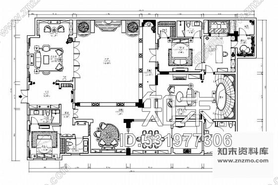 施工图上海独栋豪华欧式双层别墅室内装修图cad施工图下载【ID:531977306】