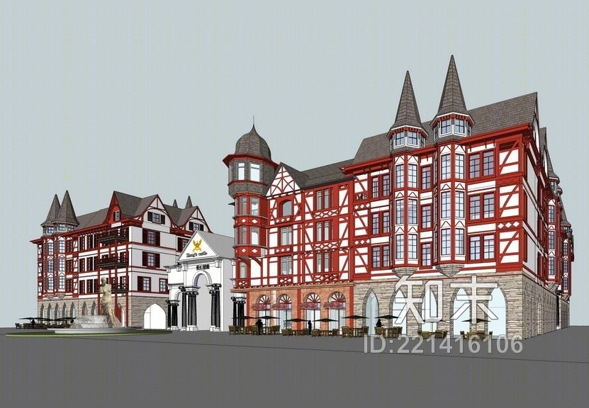 瑞士风格商业SU模型下载【ID:221416106】