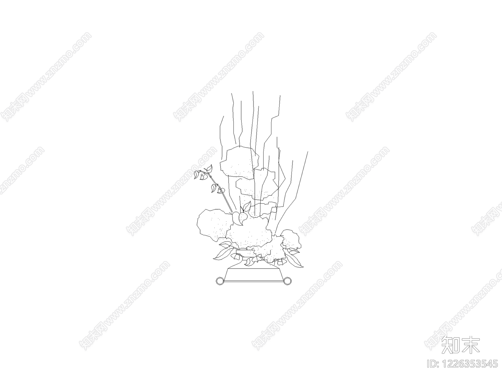 现代绿植CAD图纸