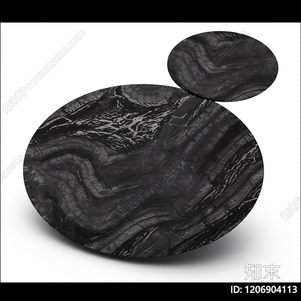 大理石纹理茶几组合3D模型下载【ID:1206904113】
