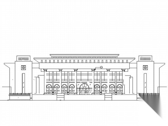 [新疆]2层框架结构大学小礼堂建筑设计施工图cad施工图下载【ID:165948161】
