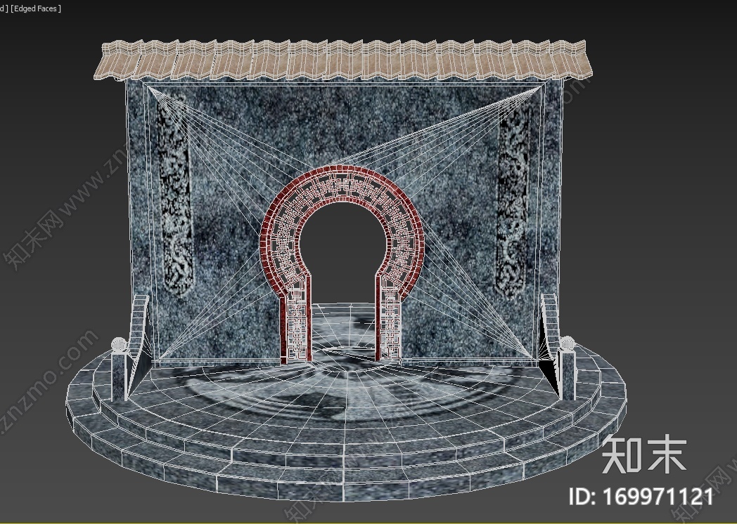 写实的东方园林拱门CG模型下载【ID:169971121】