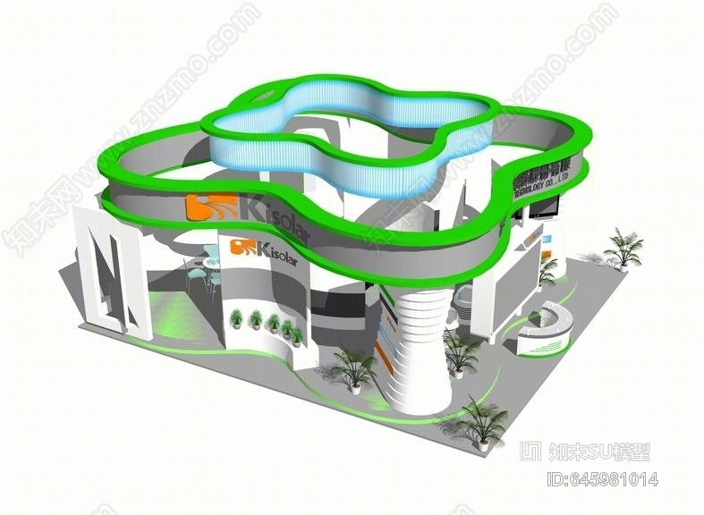 现代展厅SU模型下载【ID:645981014】