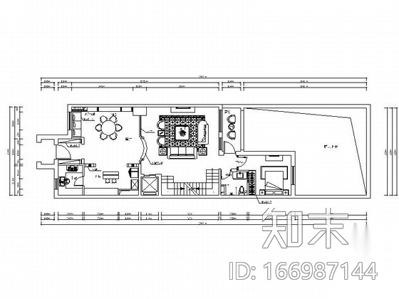 [北京]浪漫城邦典雅美式风格别墅样板间装修施工图（含效...cad施工图下载【ID:166987144】