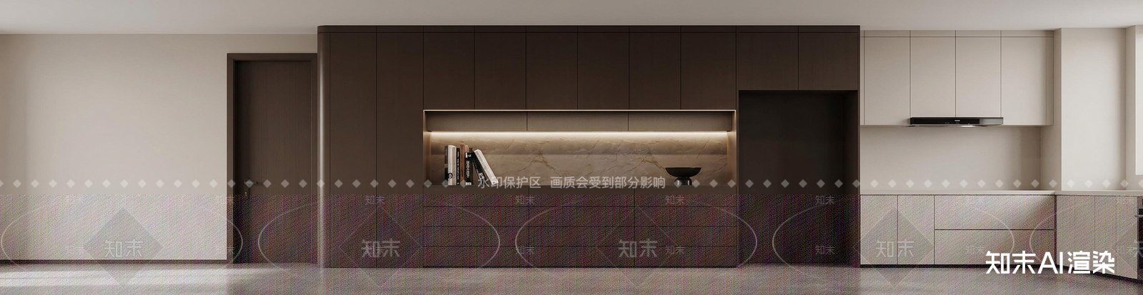 深色餐边柜家居餐厅3D模型下载【ID:1227342742】