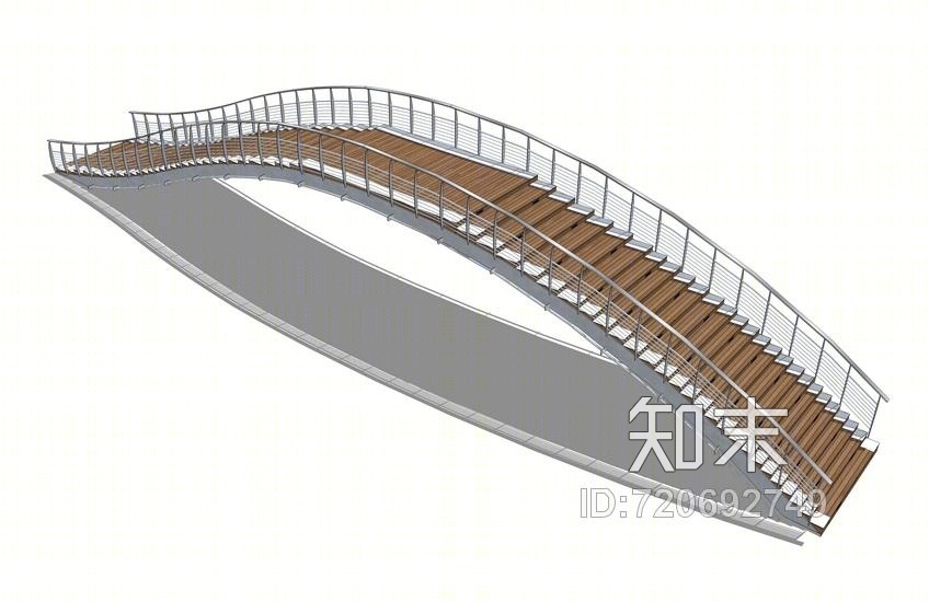 景观桥SU模型下载【ID:720692749】