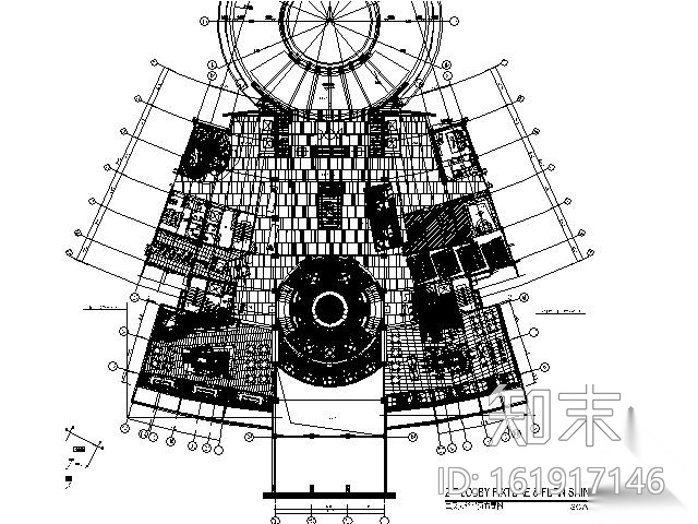 [三亚]游艇主题酒店大堂施工图（含效果）施工图下载【ID:161917146】