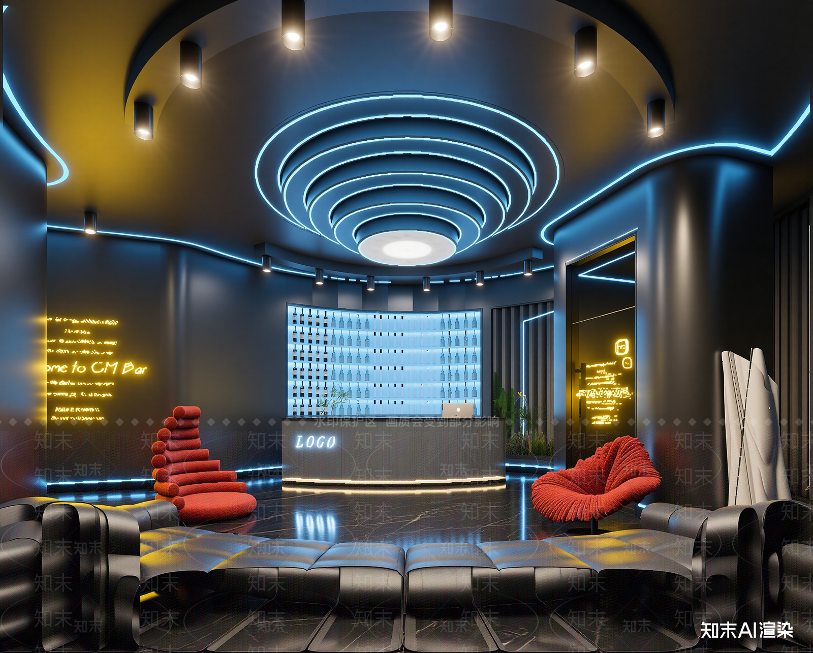 现代酒吧3D模型下载【ID:1213912640】