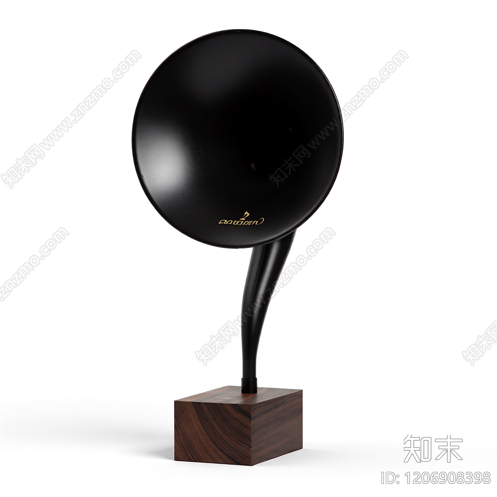 黑胶唱机装饰品3D模型下载【ID:1206908398】