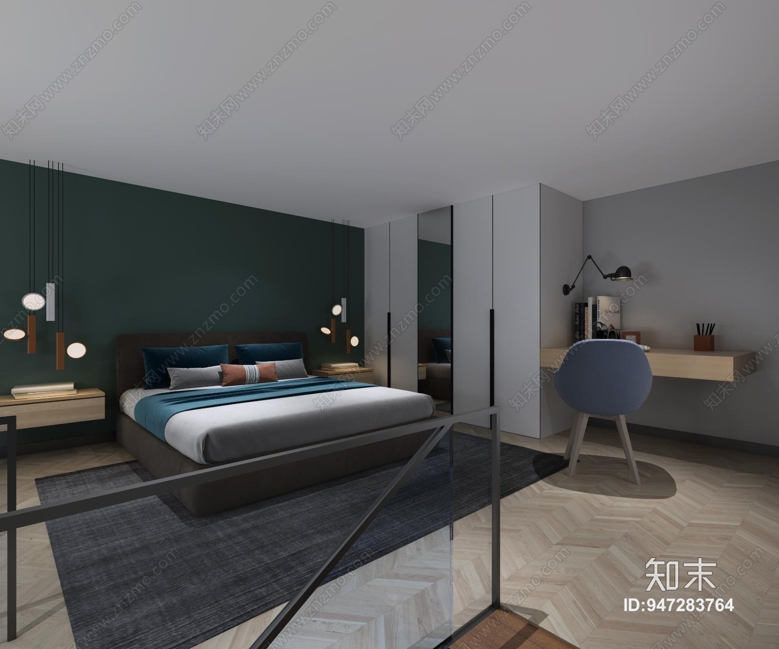 现代公寓客餐厅3D模型下载【ID:947283764】