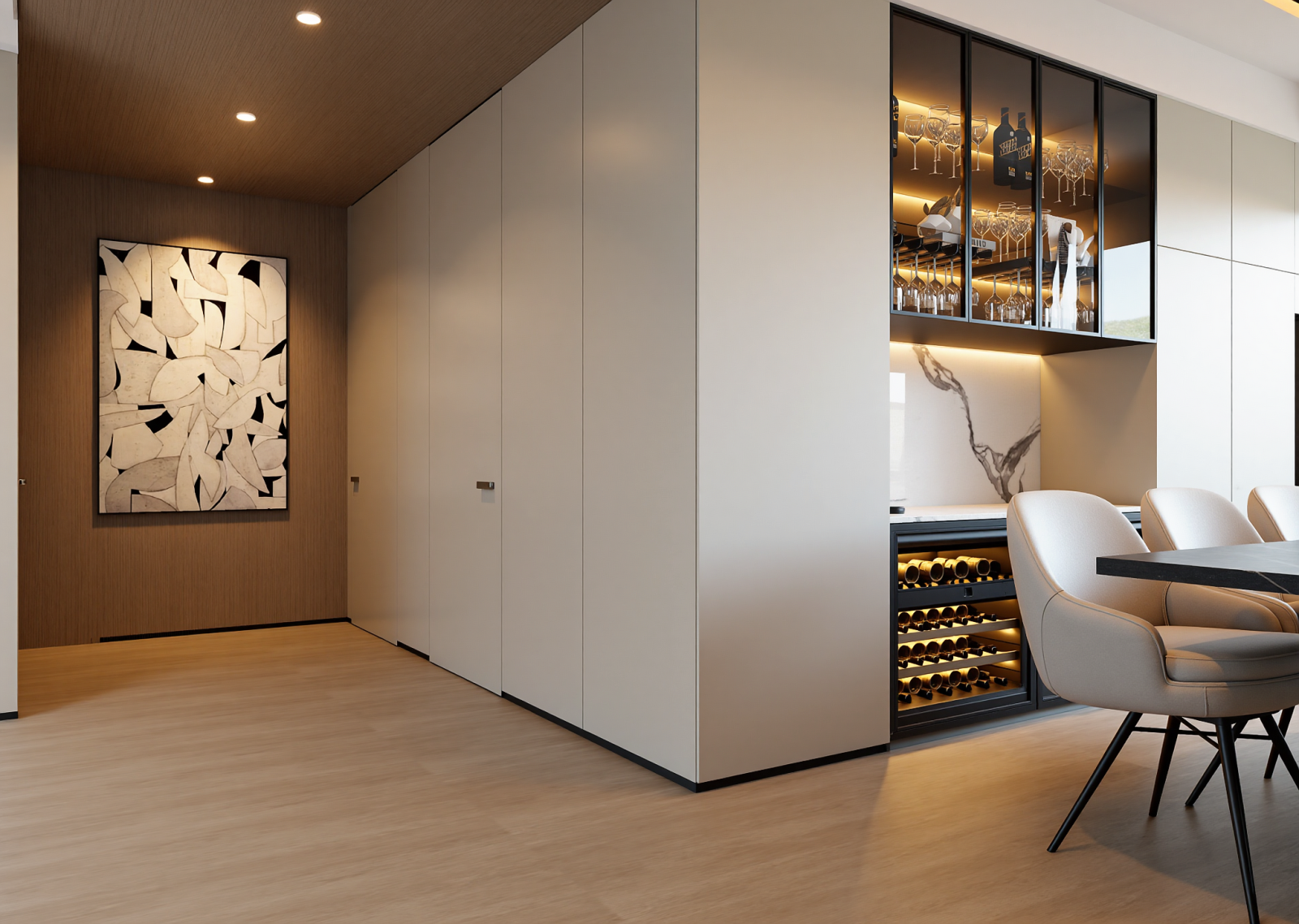 现代酒店餐厅3D模型下载【ID:1215186994】