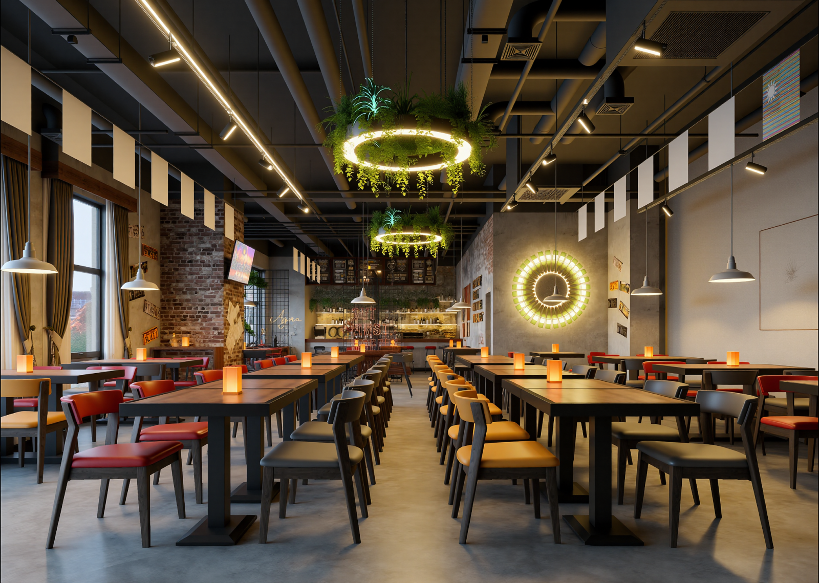 工业西餐厅3D模型下载【ID:1215082054】