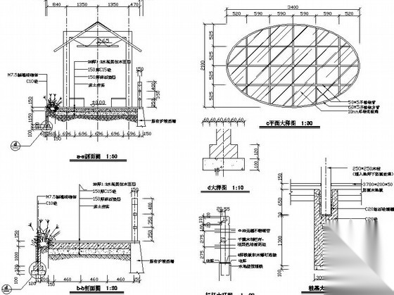 旅游风景区休憩停车空间园林景观工程施工图cad施工图下载【ID:161060136】