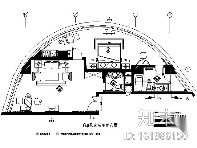 [海口]五星酒店园景套房施工图cad施工图下载【ID:161986150】